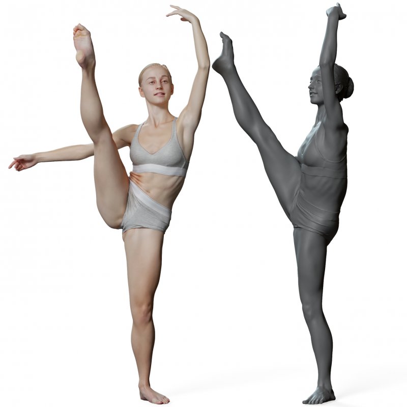 Female ballet dancer reference 3d model 