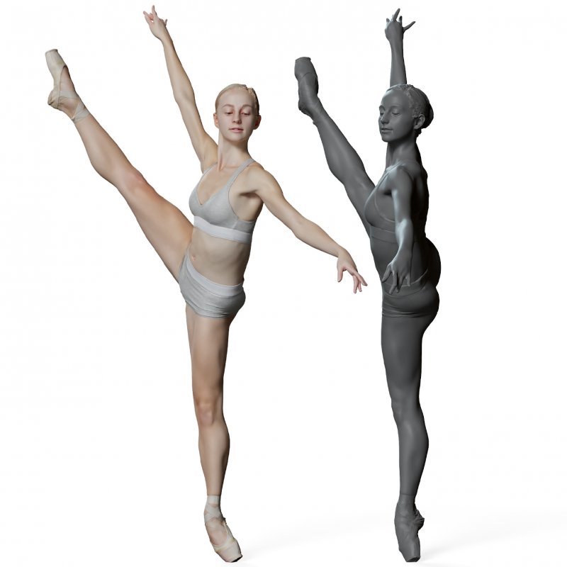 Female ballet dancer reference 3d model 