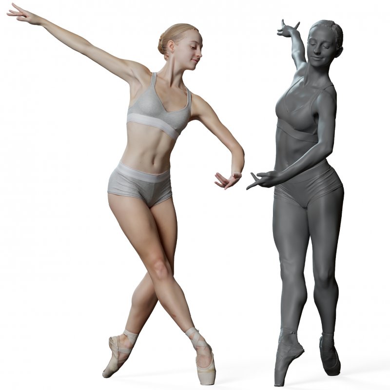 Female ballet dancer reference 3d model 