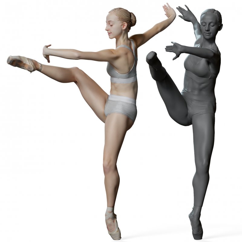 Female ballet dancer reference 3d model 