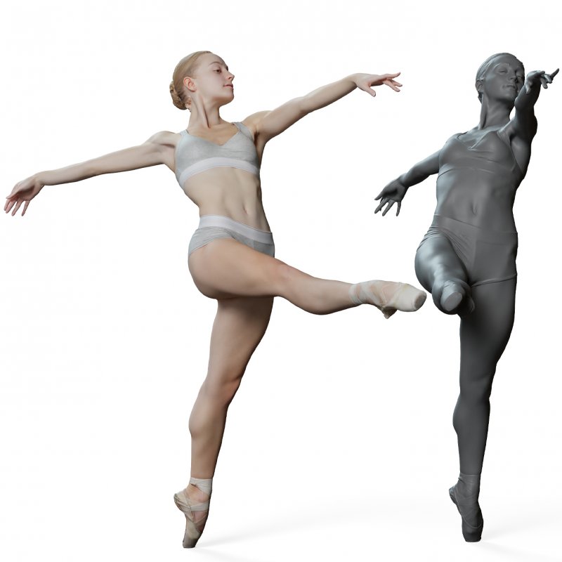 Female ballet dancer reference 3d model 