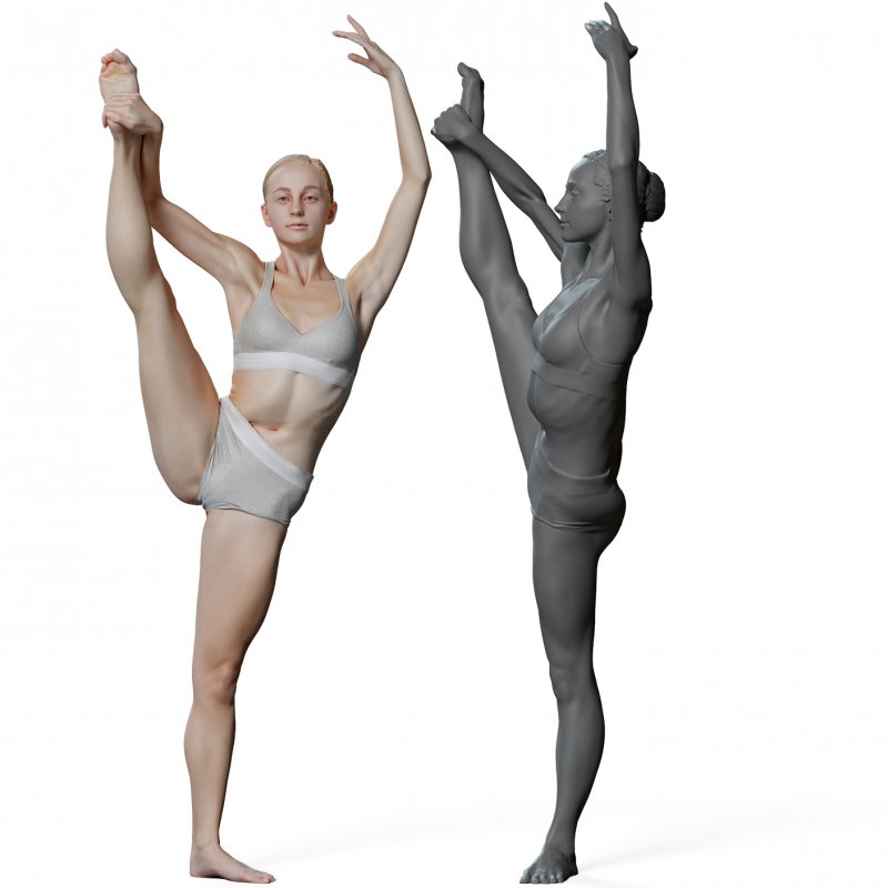 Female ballet dancer reference 3d model 