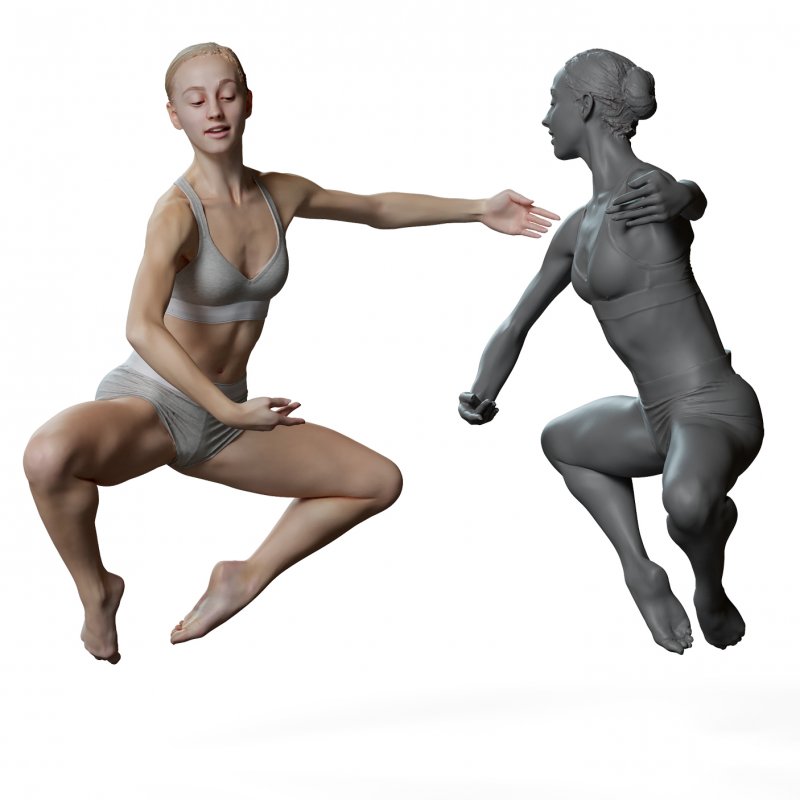 Female ballet dancer reference 3d model 