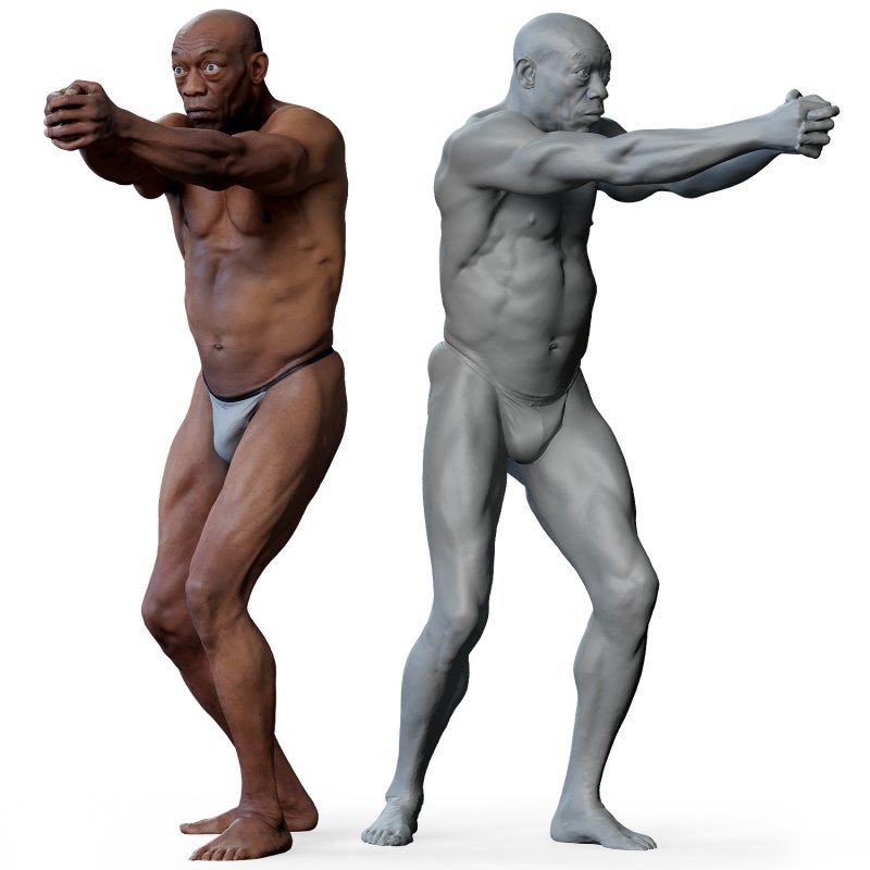 Male 01 Anatomy Reference Pose 012
