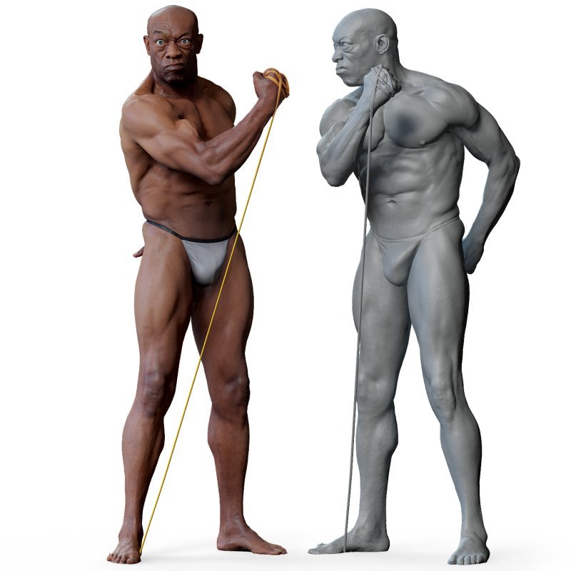 Male 01 Anatomy Reference Pose 017