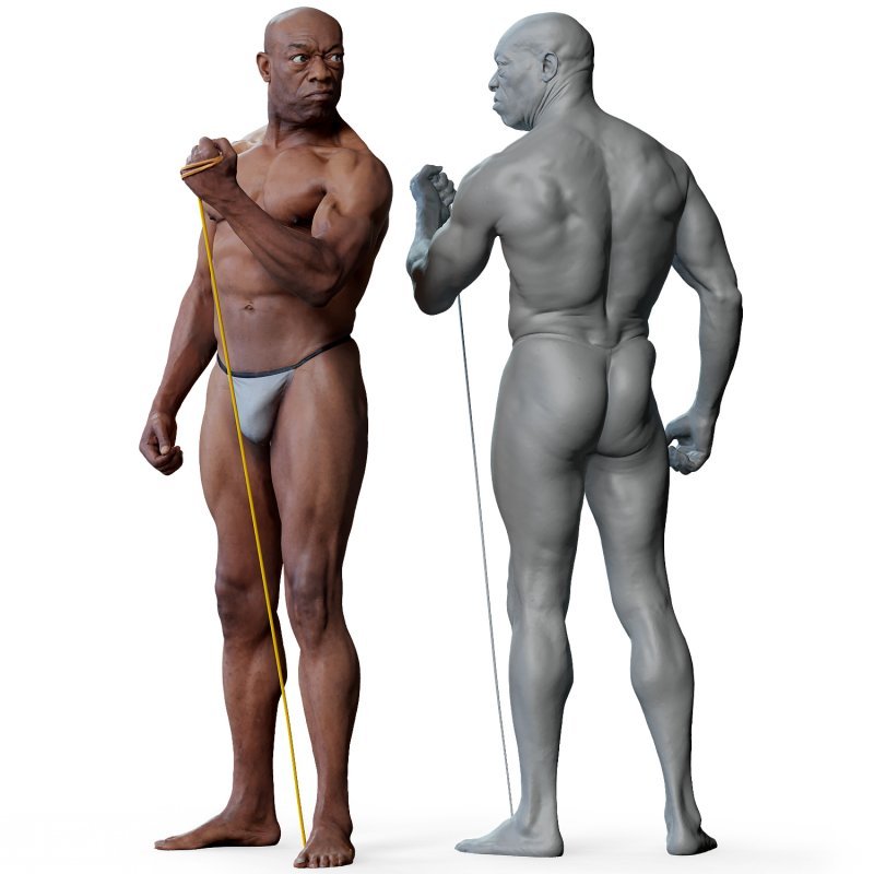 Male 01 Anatomy Reference Pose 018