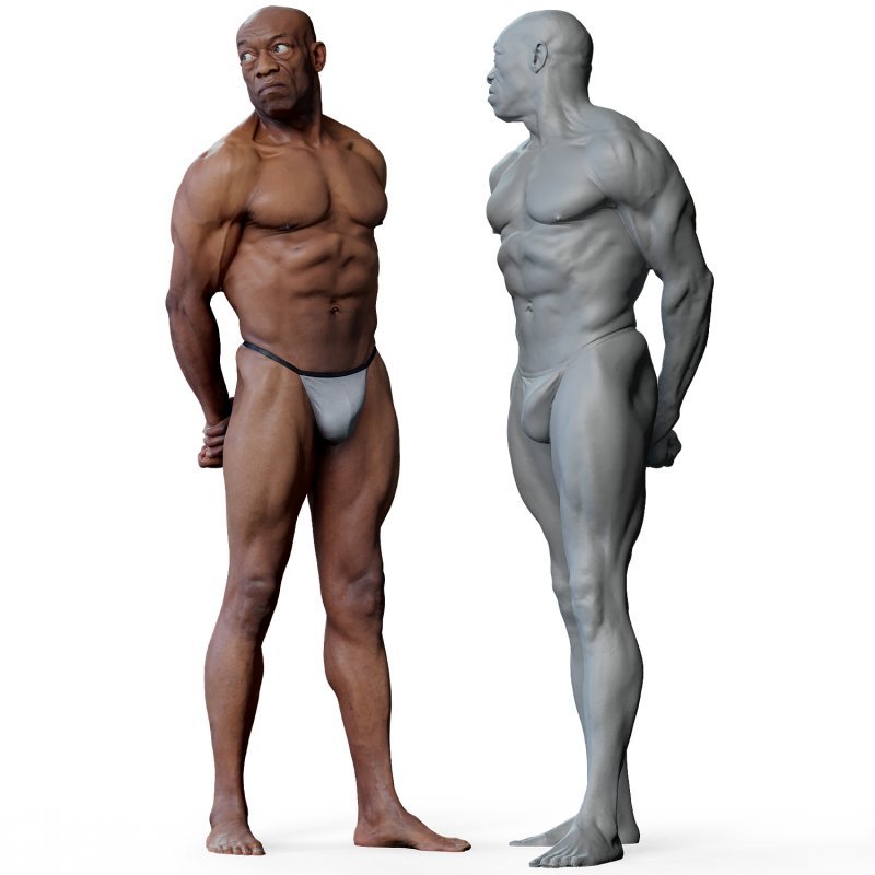 Male 01 Anatomy Reference Pose 019