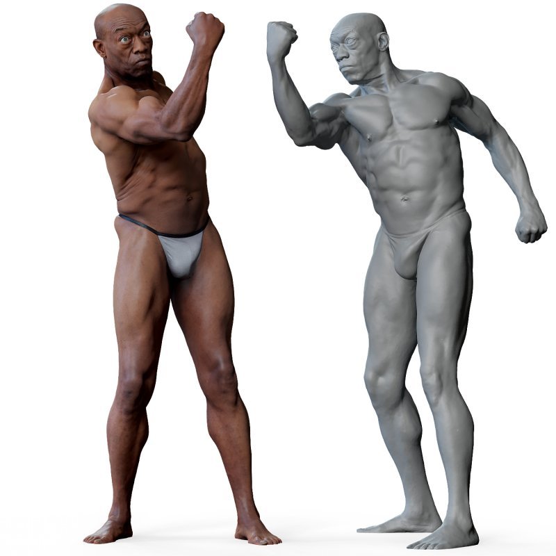 Male 01 Anatomy Reference Pose 021
