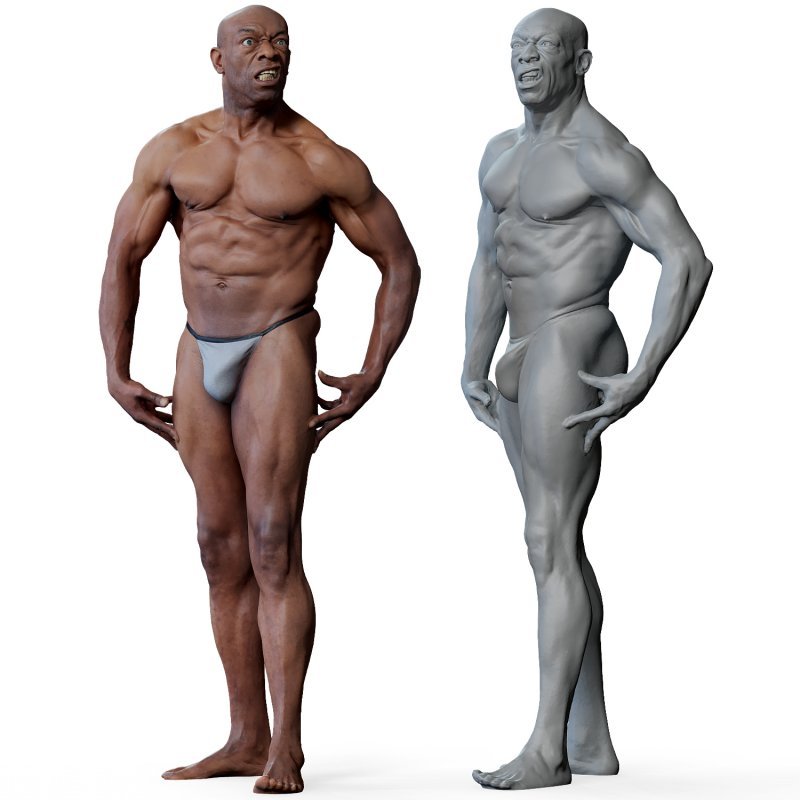 Male 01 Anatomy Reference Pose 022