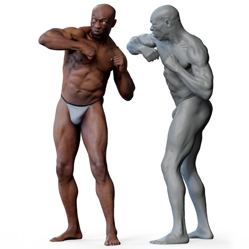 Male 01 Anatomy Reference Pose 07
