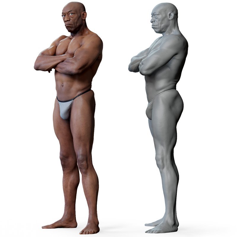 Male 01 Anatomy Reference Pose 09