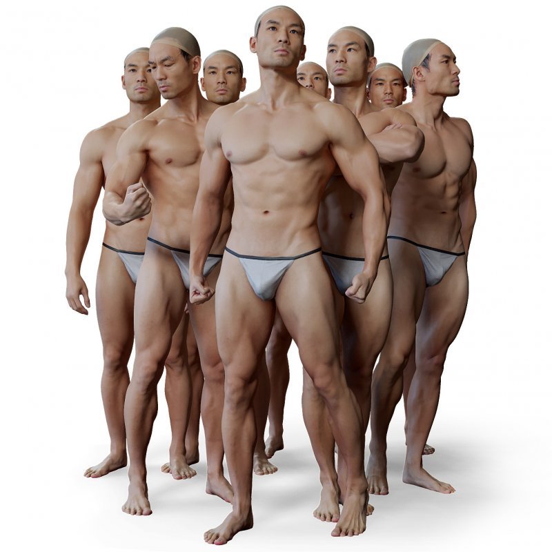 Male 02 Anatomy Reference Pose Pack 
