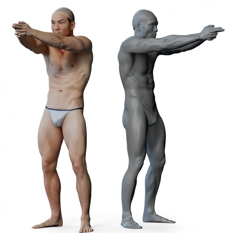 Male 02 Anatomy Reference Pose 012