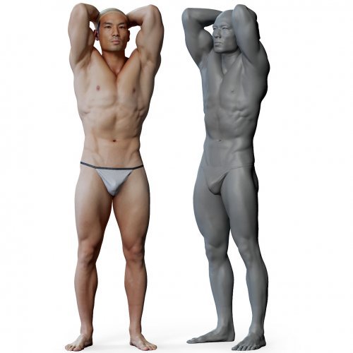 Male 02 Anatomy Reference Pose 08
