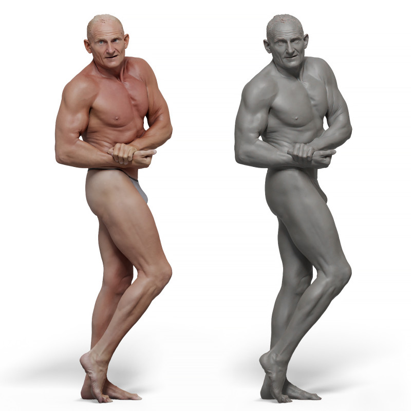 Male 14 Anatomy Reference Pose 14