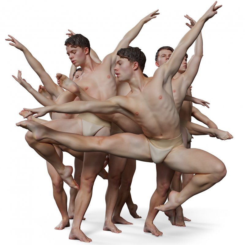 Male Ballet Dancer Reference Pose Pack 01
