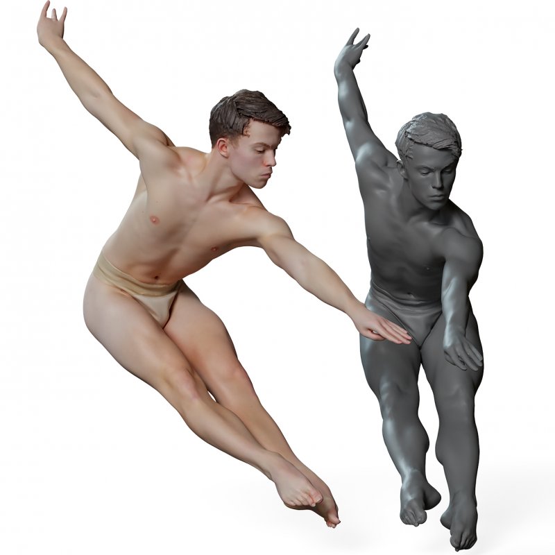 Male ballet dancer reference 3d model 