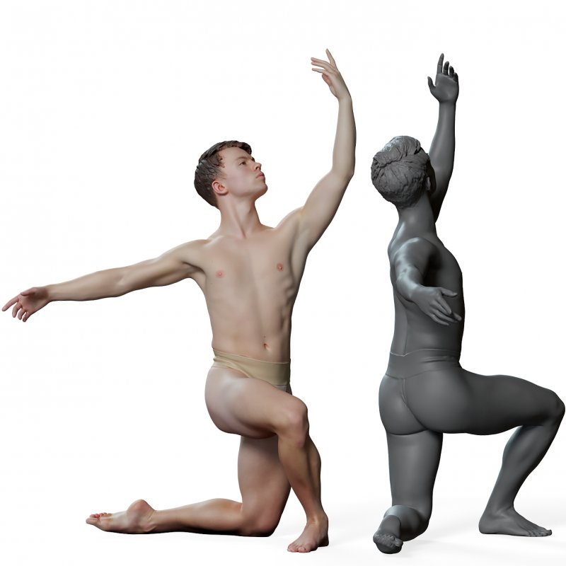 Male ballet dancer reference 3d model 