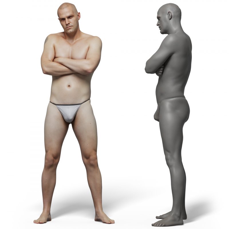 Male anatomy reference 3d model 