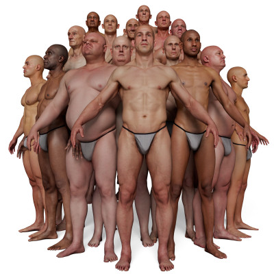 20 x Male Animation Ready Body Scan Pack
