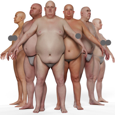 6 x Plus Size Male and Female Scan Pack