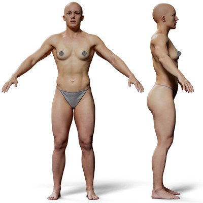 Animation Ready Body Scan / Female 01