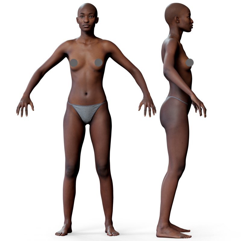 Animation Ready Body Scan / Female 03