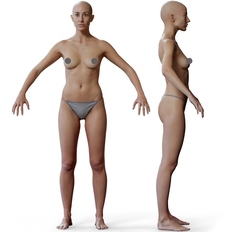 Animation Ready Body Scan / Female 02