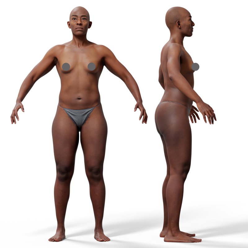 Animation Ready Body Scan / Female 07