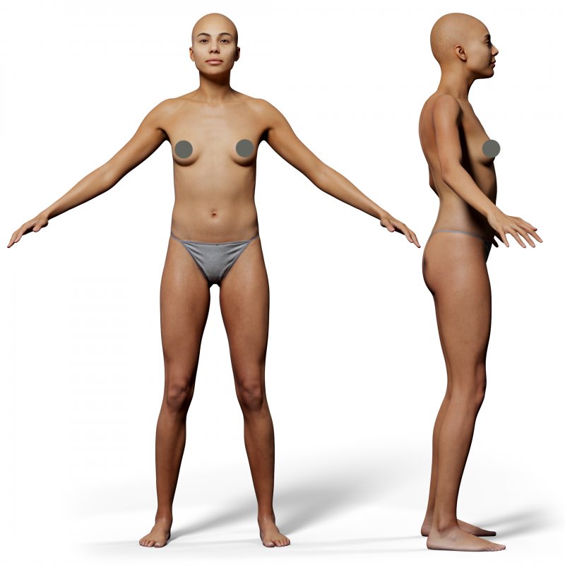 Animation Ready Body Scan / Female 08