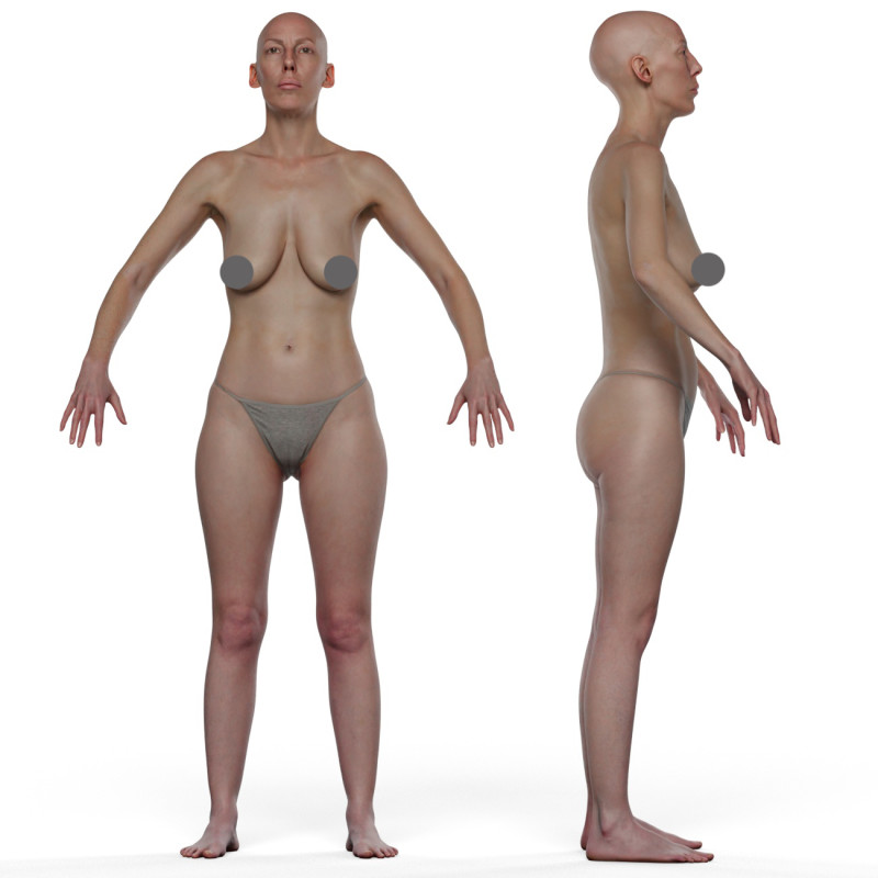 Animation Ready Body Scan / Female 13