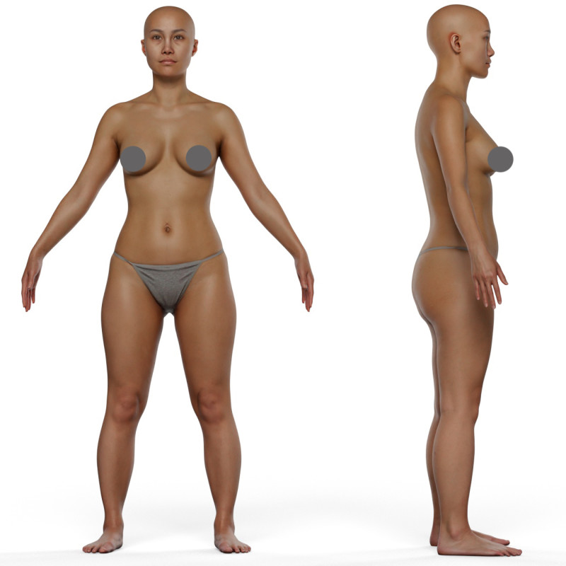 Animation Ready Body Scan / Female 19