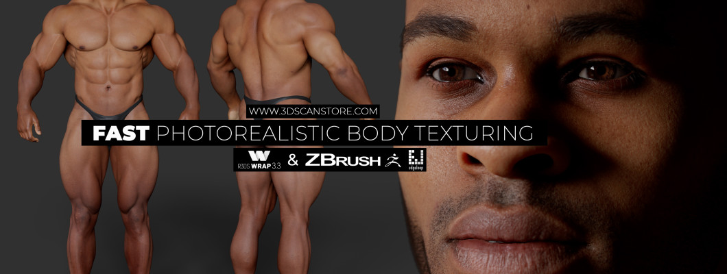 Fast photorealistic body texturing using scan data