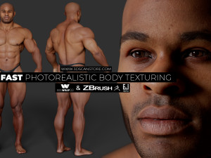 Fast photorealistic body texturing using scan data