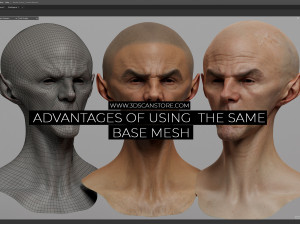 Advantages of using  the same  base mesh