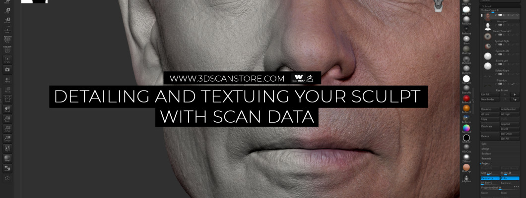 Detailing And Texturing Your Sculpt Using Scan Data