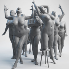 3D Model Pack 02 / Classical Female Body Scans 