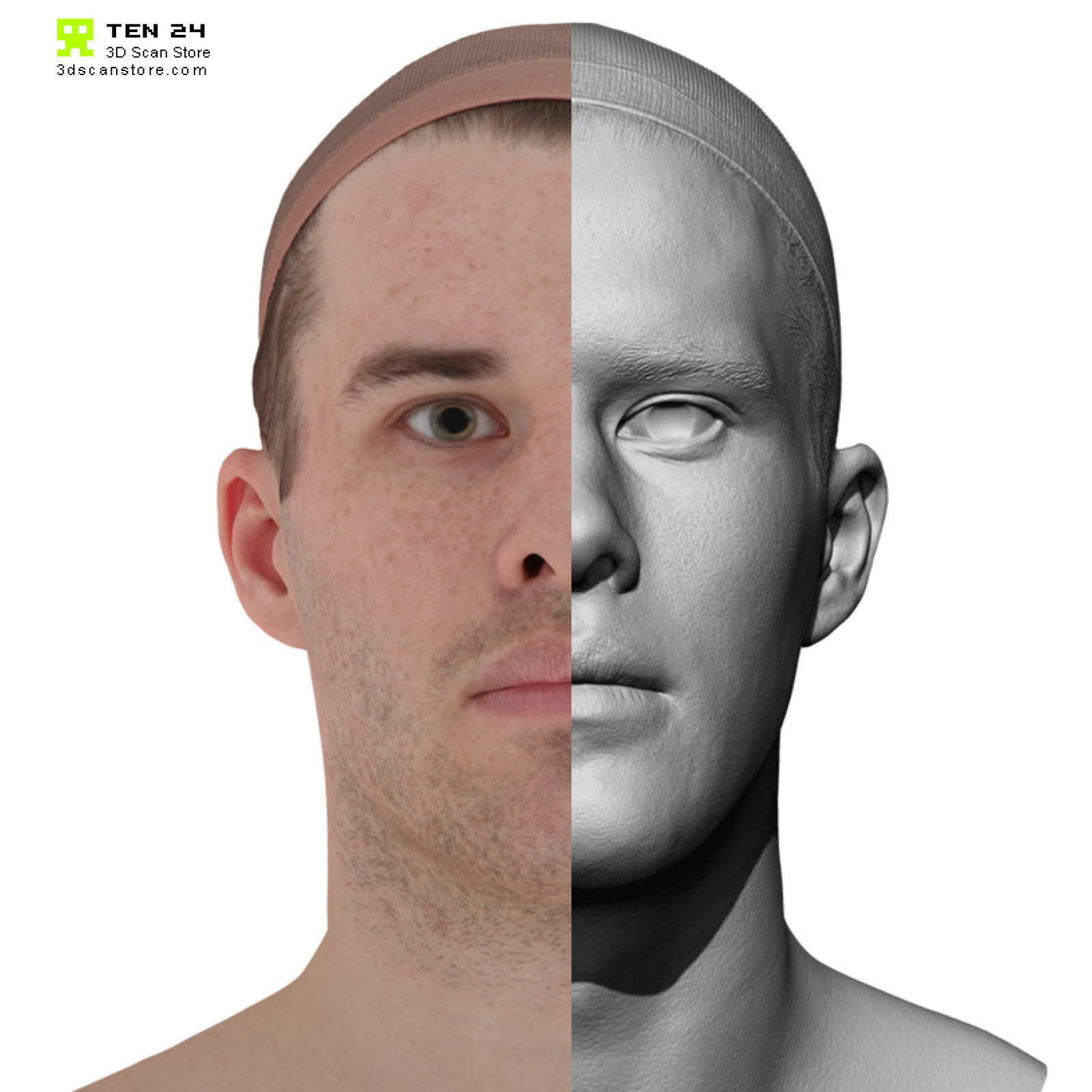 Male Head 3d models - Cleaned| From 3d scans by 3dscanstore