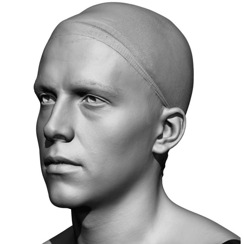 Male 45 Head Scan Cleaned