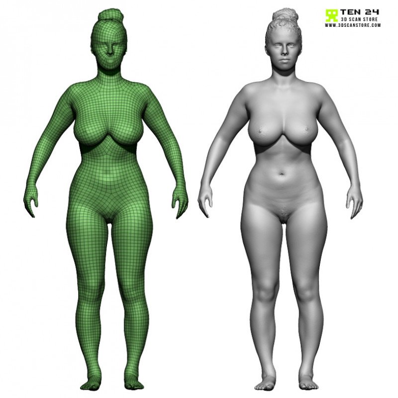 Female 03 Life Model Bundle + Render Scene