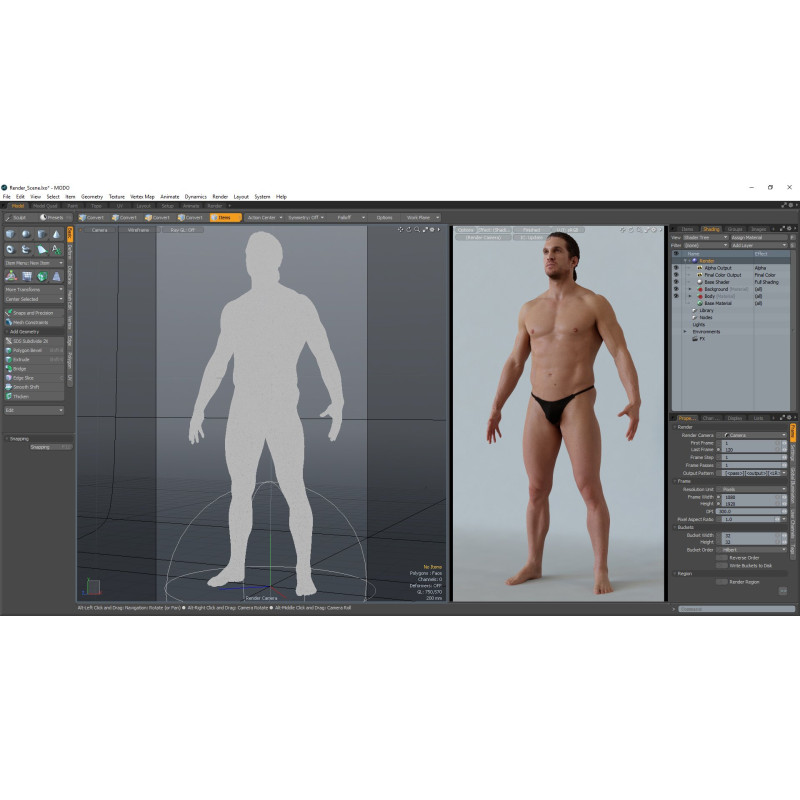 Male 03 Reference Kit + Render Scene