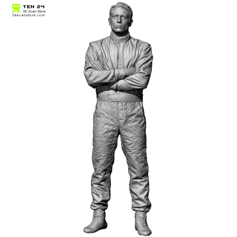 Male Racing Driver Arms Folded 