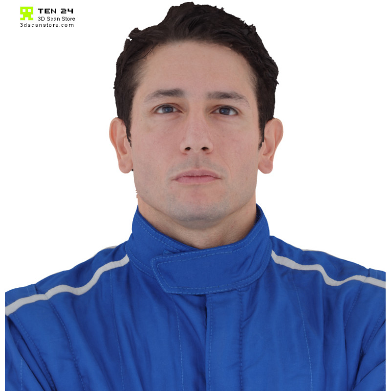 Male Racing Driver Arms Folded 