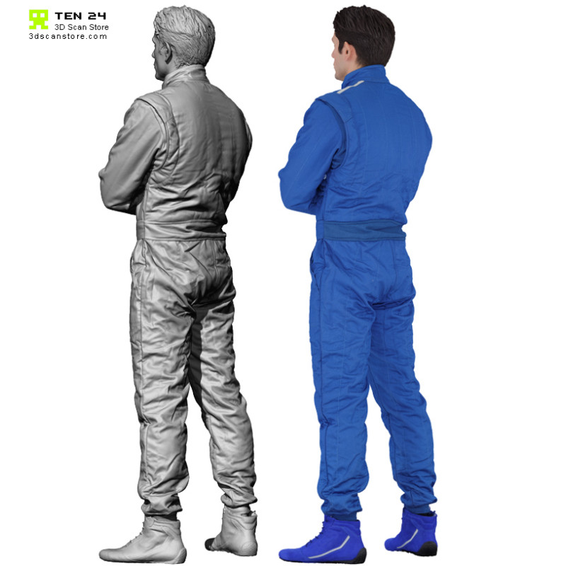 Male Racing Driver Arms Folded 