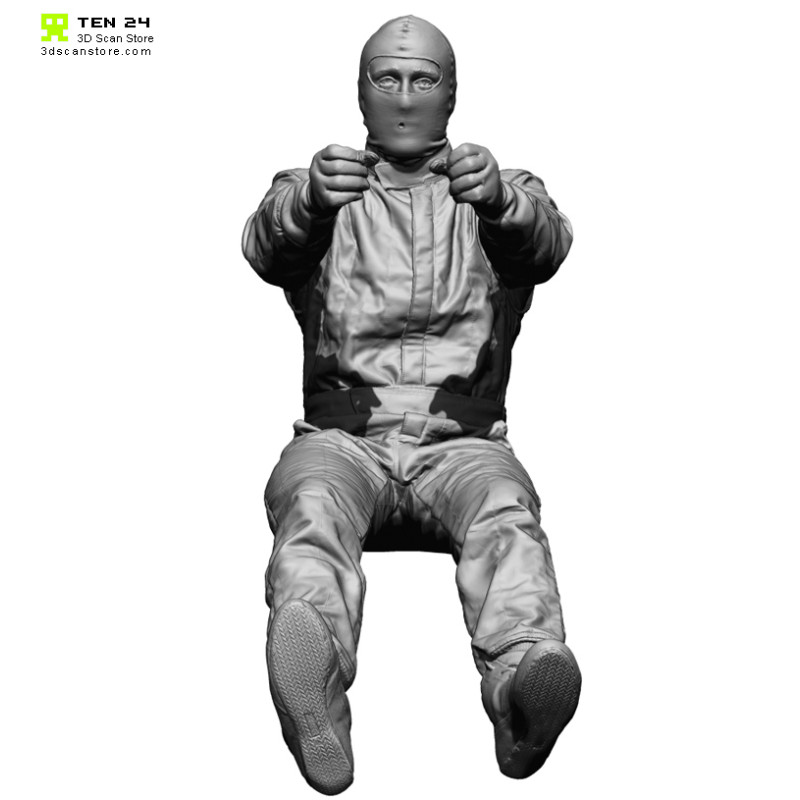 Male Racing Driver Seated Pose