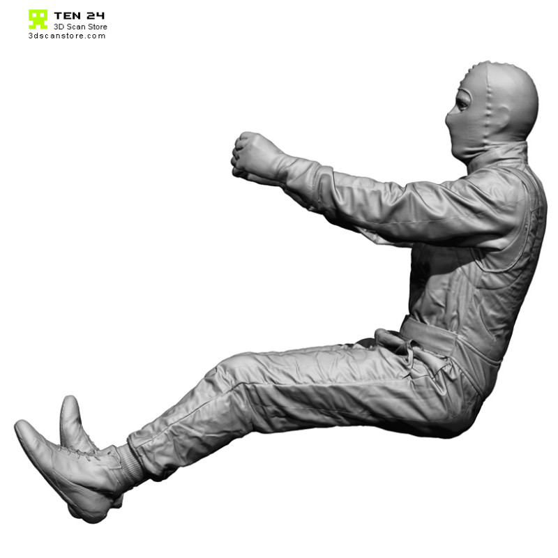 Male Racing Driver Seated Pose