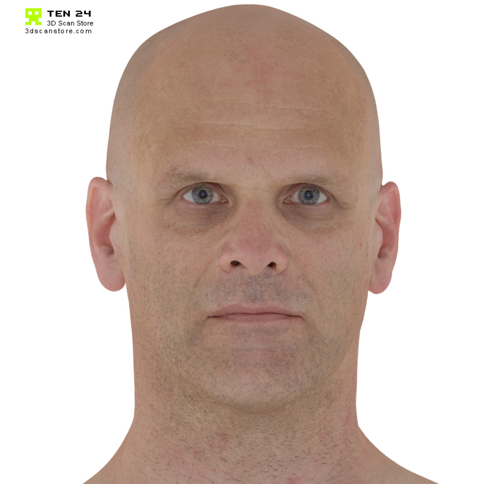 Лоб 19. Голова в см в 19. Head scan. High detailed head scan.
