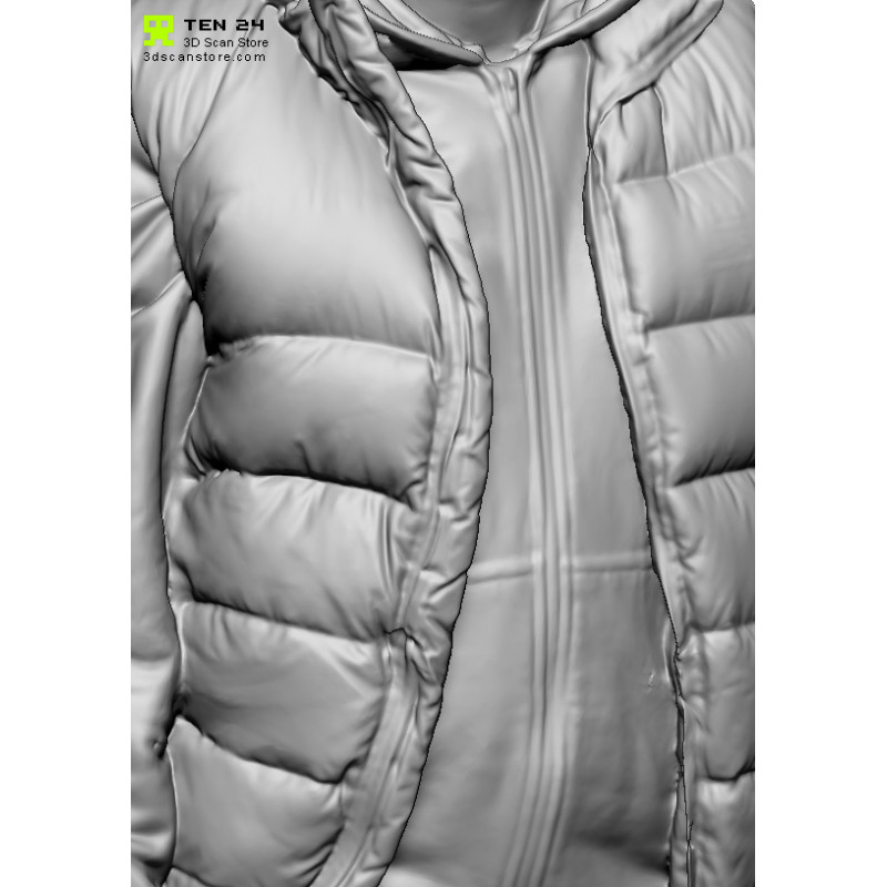  Shaded Male 02 Puffer Hoodie_Arms Down