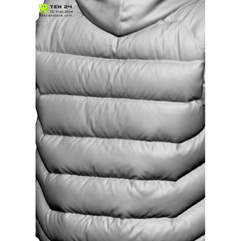 Shaded Male 02 Puffer Hoodie_Arms out