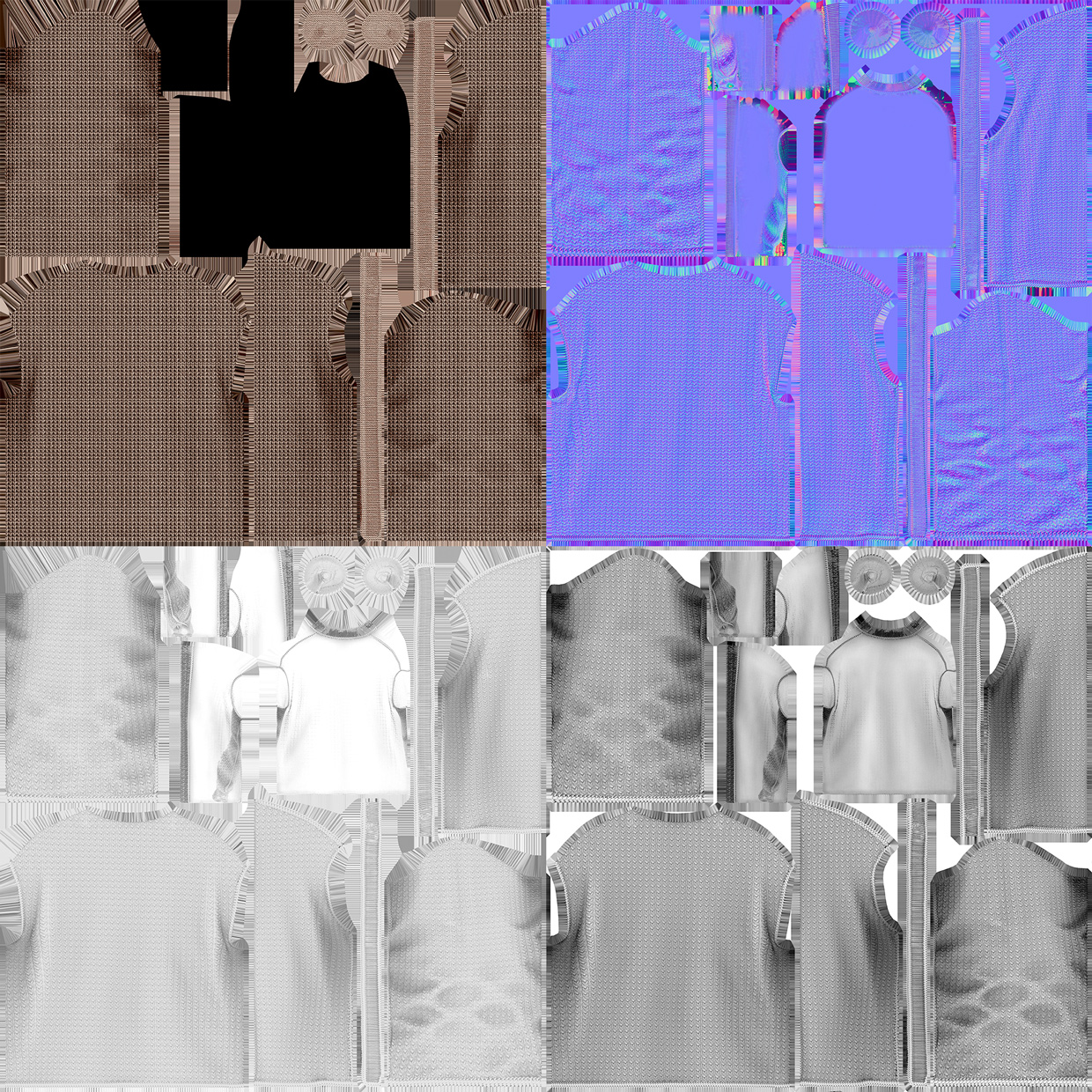 Download female 3D Cardigan